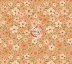 Romantik Şeftali Çiçekleri Desenli Kumaş