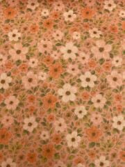 Romantik Şeftali Çiçekleri Desenli Kumaş