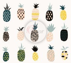 Ananas Desenli Kumaş 2