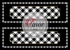 Dama Desenli Runner Kumaşı 1mt-daire desenli runner