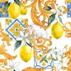 Limon Seramik Desenli Kumaş 2
