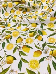 Limon Çiçeği Desenli Kumaş