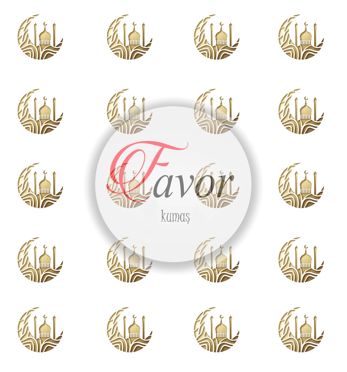 Hilal Desenli Kahve Supla Kumaşı 20 tane kahve suplası-1,5 mt