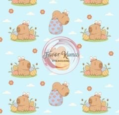 Capybara Desenli Kumaş