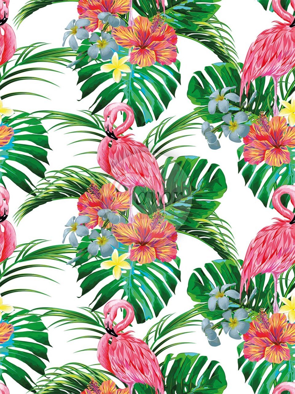 Flamingo Desenli Kumaş 2