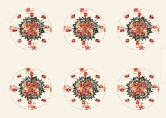 Çiçekli Runner Kumaşı 35'lik 6 adet supla -1 mt