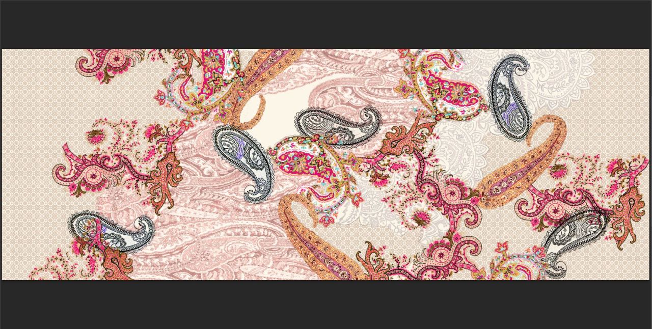 Şal Desenli Runner ve Supla Kumaşı 1 mt runner