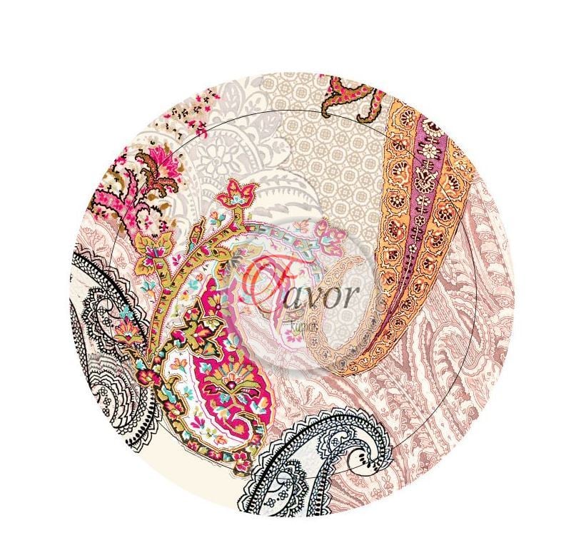 Şal Desenli Runner ve Supla Kumaşı 35'lik 6 adet supla -1 mt