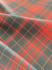 3D Yılbaşı Ekose Desenli Kumaş 3