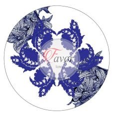 Mavi Desenli Runner Kumaşı