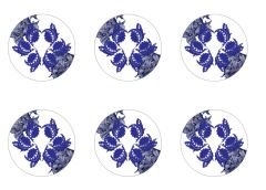 Mavi Desenli Runner Kumaşı 35'lik 6 adet supla -1 mt