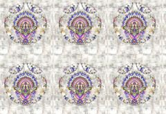 Şal Desenli Runner ve Supla Kumaşı 2 33'lük 6 adet supla-1 mt