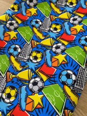 Futbol Temalı Desenli Kumaş