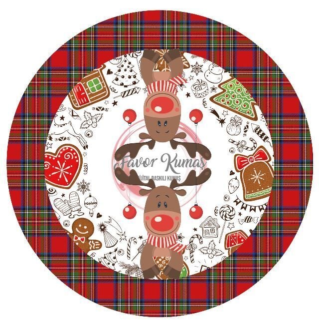 Yılbaşı ağaç altı örtüsü (140x150 cm ) Kumaş 2