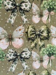 Şanslı Yonca Kurdele  Desenli Kumaş