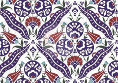 Çini Desenli Kumaş