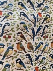 Nakış Kuşlar Ve Dallar Desenli Kumaş