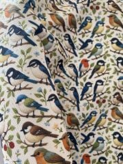 Nakış Kuşlar Ve Dallar Desenli Kumaş