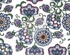 Çini Desenli Döşemelik Kumaş