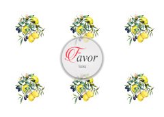 Limon Desenli Runner ve Supla Kumaşı 1 mt -6 adet supla