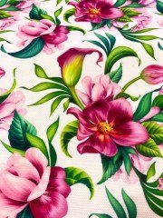 Mor Manolya Desenli Kumaş
