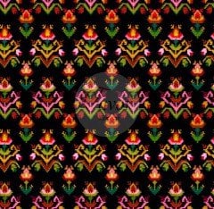 Eli Belinde Motif Desenli Kumaş 2