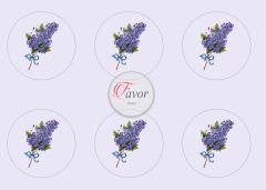 Lavanta Desenli Kumaş 2 35'lik 6 adet supla -1 mt