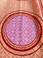 Turuncu Pembe Desenli Runner ve Supla Kumaşı