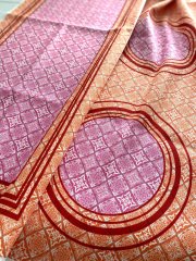 Turuncu Pembe Desenli Runner ve Supla Kumaşı
