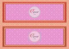 Turuncu Pembe Desenli Runner ve Supla Kumaşı 1 mt -2 adet runner