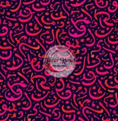 Ramazan Arapça Harfler Desenli Kumaş 2
