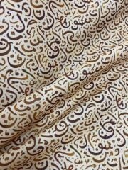 Ramazan Arapça Harfler Desenli Kumaş 2