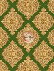 Ramazan Altın Nizam Desenli Kumaş yeşil