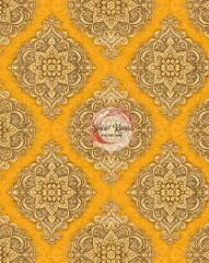 Ramazan Altın Nizam Desenli Kumaş safran 