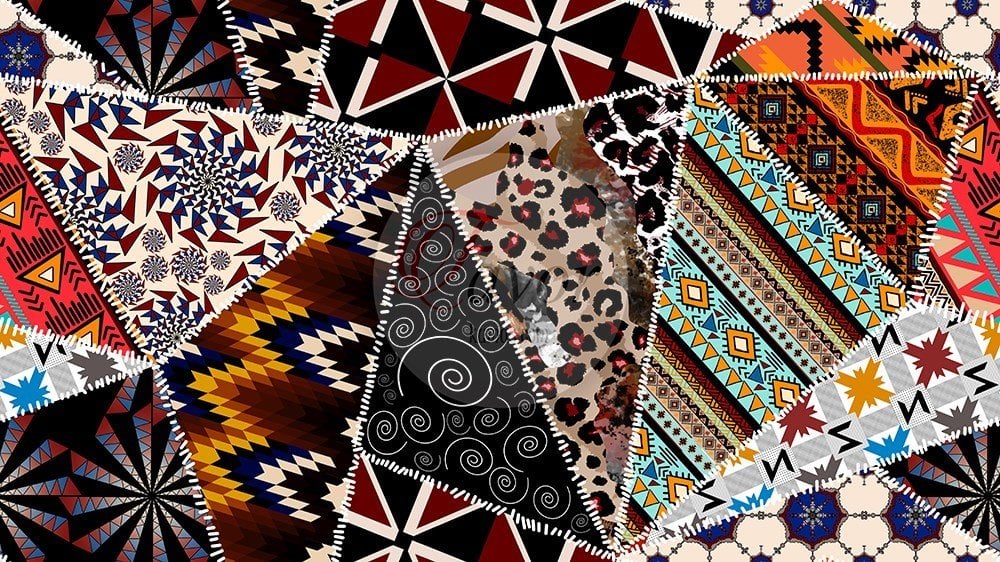 Yama Halı Desenli Kumaş