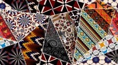 Yama Halı Desenli Kumaş