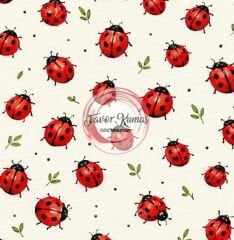 Uğur Böceği Desenli Kumaş