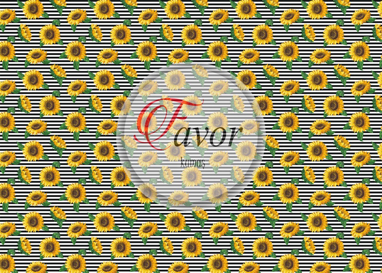 Ay Çiçeği Runner ve Supla Kumaşı 1 mt -2 adet runner