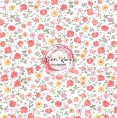 Bahar Bahçesi Çıtır Çiçekli Desenli Kumaş