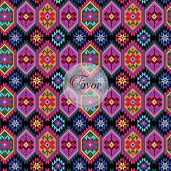 Renkli Kilim Desenli Kumaş