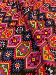 Renkli Kilim Desenli Kumaş