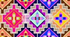 Renkli Kilim Desenli Kumaş 2