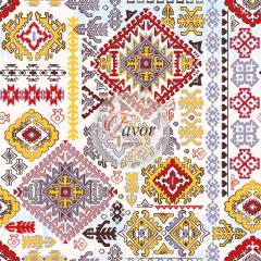 Kilim Desenli Döşemelik Kumaş