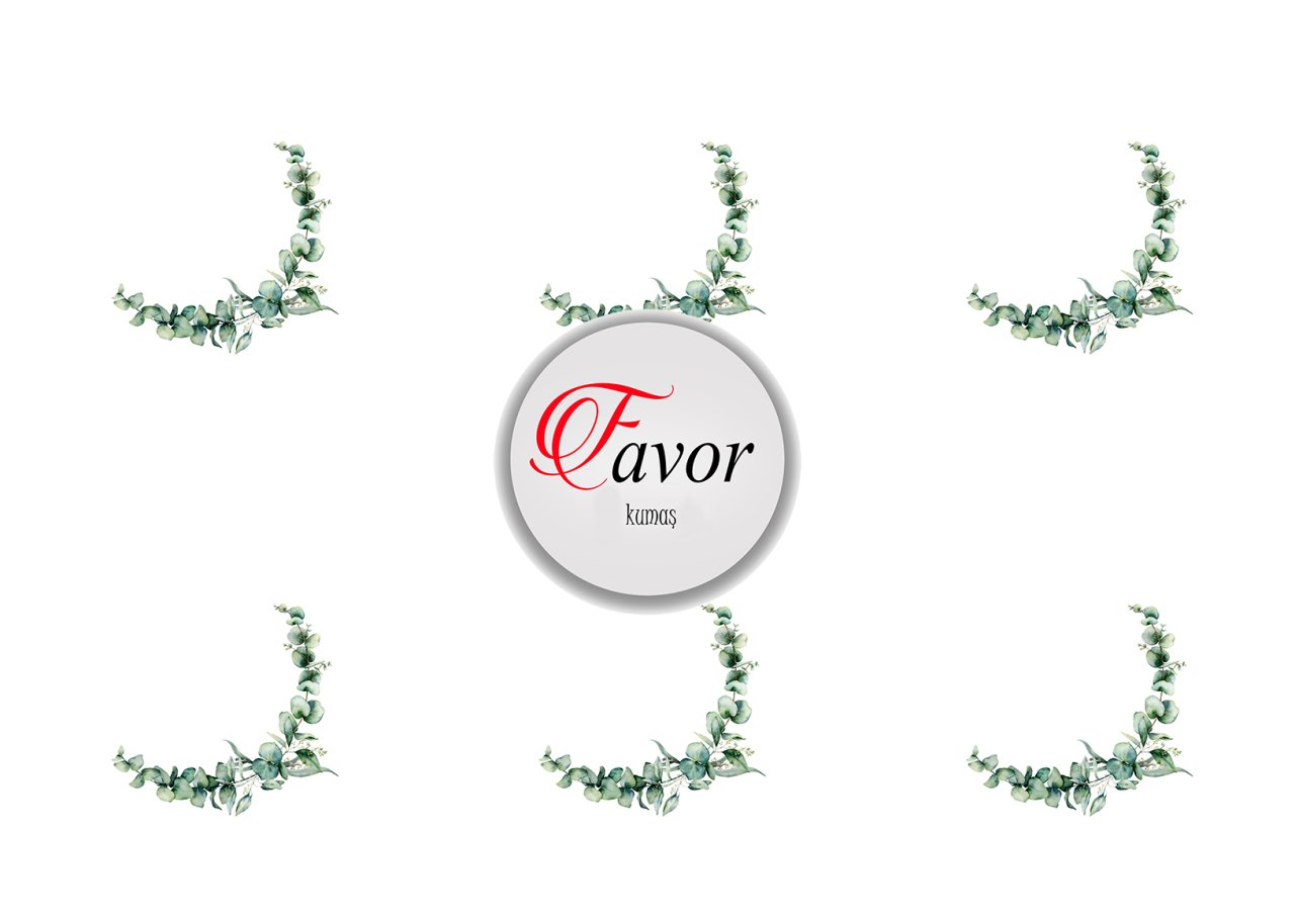 Yaprak Desenli Runner ve Supla Kumaşı 1 mt -6 adet supla