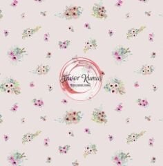 Bahar Bahçesi Bej Çıtır Çiçekli Desenli Kumaş