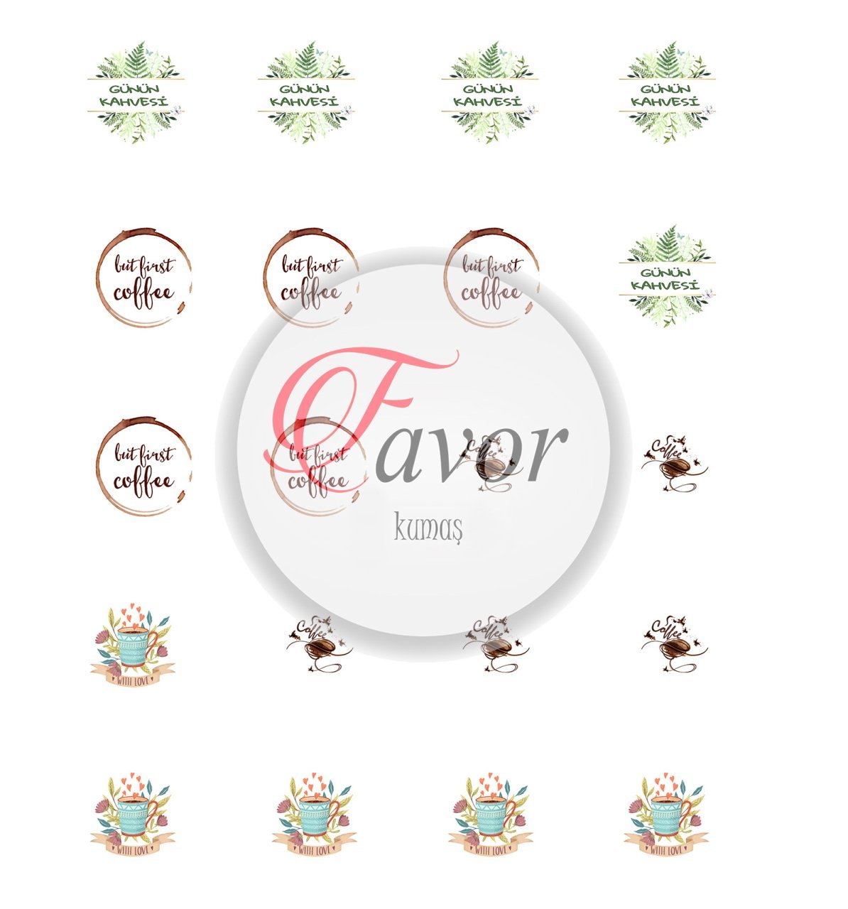 Coffee Kahve Supla Kumaşı