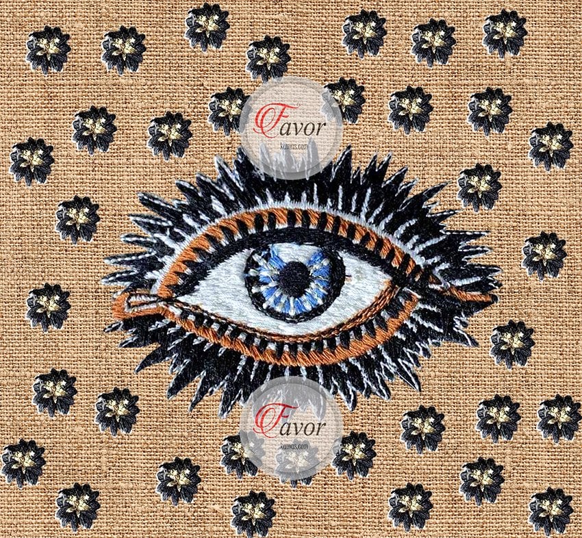 Keten Zemin Göz Desenli Kumaş