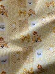 Vintage Pötikare Sarı Desenli Kumaş