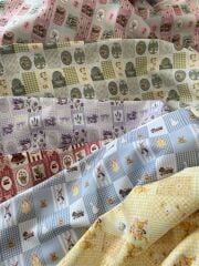 Vintage Pötikare Sarı Desenli Kumaş