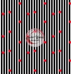 Çıtır Çizgili Ve Kırmızı Kalp Desenli Kumaşlar 1